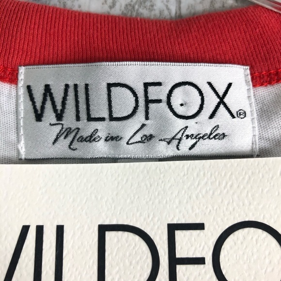 Wildfox Champagne Brain 3/4 Sleeve T-Shirt 360 - Picture 7 of 8